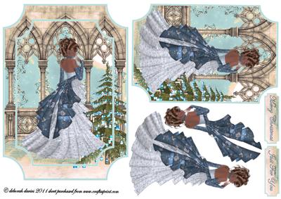 Christmas Vintage Lady