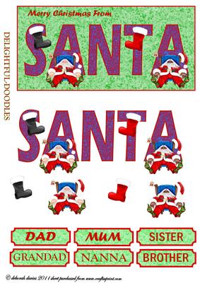 Santa Dl Card