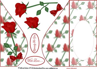Rose Delight Tear Drop Card