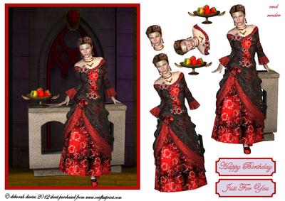 Red Vintage Lady