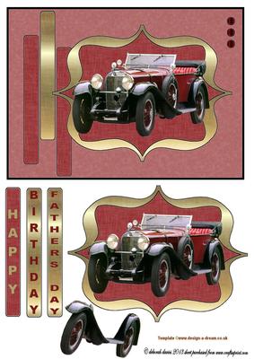 Red Vintage Motor Cardfront