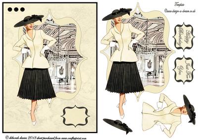 Cream Vintage Lady Cardfront