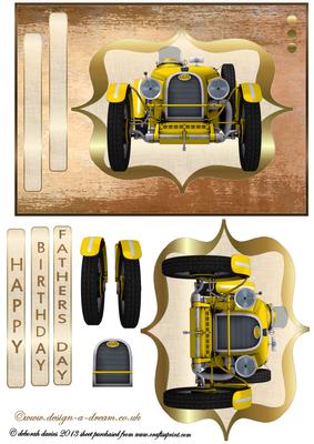 Golden Vintage Motor Cardfront