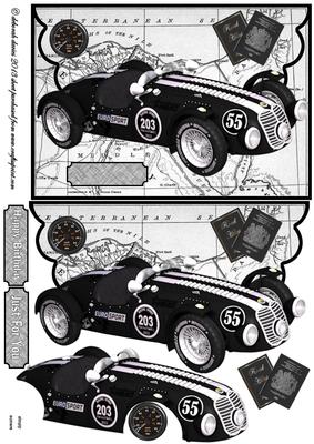 Monochrome Effect Vintage Car