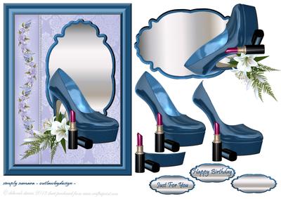 Blue Floral Shoes