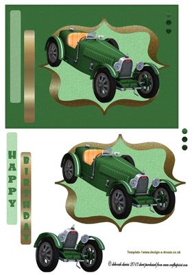 Green Vintage Sports Car