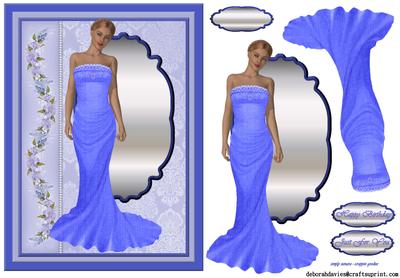 Framed Blue Lady