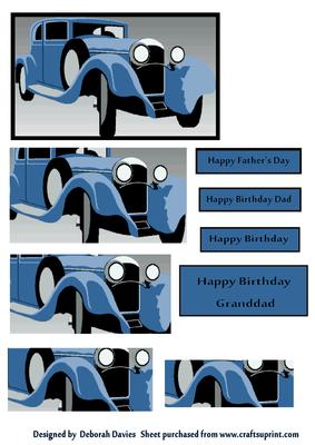 Blue Vintage Car