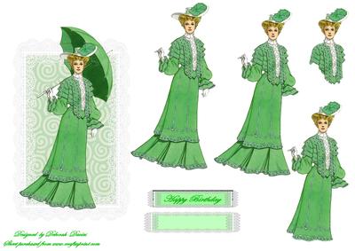Green Vintage Lady
