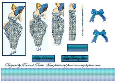 Blue Vintage Lady
