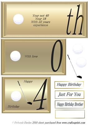 Gold Male 40th