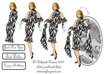 60s Lady in Black and White