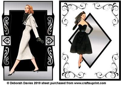 2 A5 Vintage Ladies Toppers