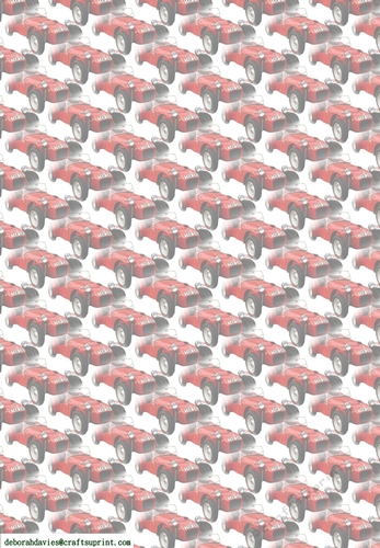 Red Sports Car Backing Paper