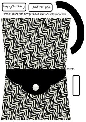 Zebra Print Handbag (new)