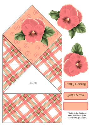 Pink Pansy Diamond Top Card