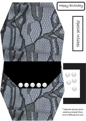 Black Lacy Handbag Card