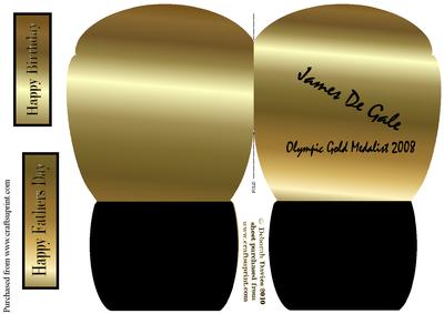 Gold James De Gale Boxing Glove Card
