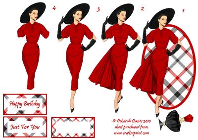 Elegant Lady in Red