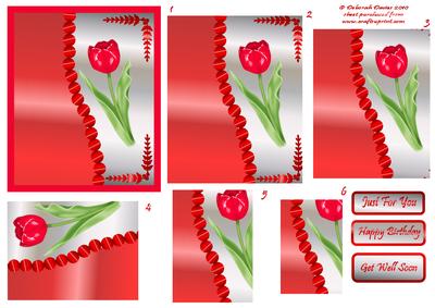 Glossy Red Tulip Pyramage