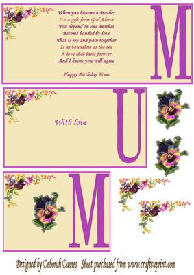 Lilac Flowers for Mum Booksheet