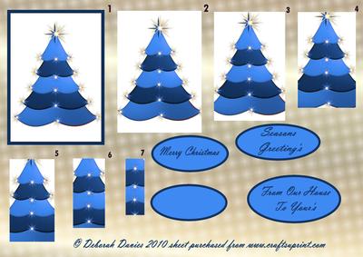 Sparkling Christmas Tree in Blue