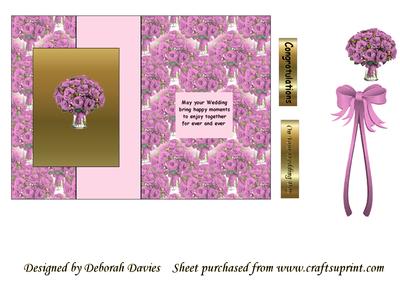 Pink Rose Wedding Foldback