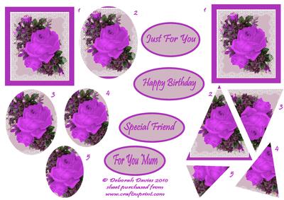 Duo Floral Pyramids in Lilac