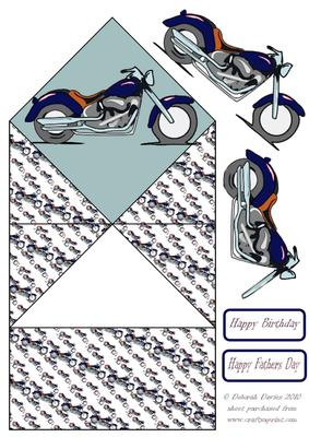Blue Dads Bike Diamond Top Card