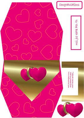 Pink & Gold Handbag Card