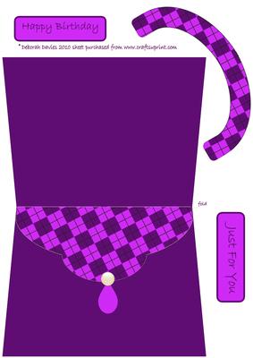 Purple Pattern Bag Card