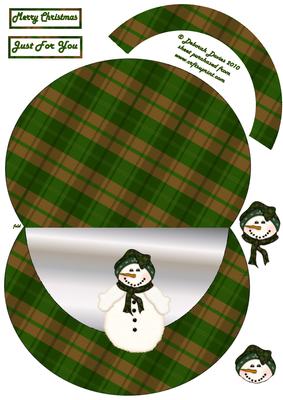 Green Plaid Christmas Diamond Top