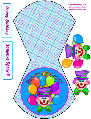 Clown Wobble Card