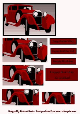 Vintage Red Motor Car