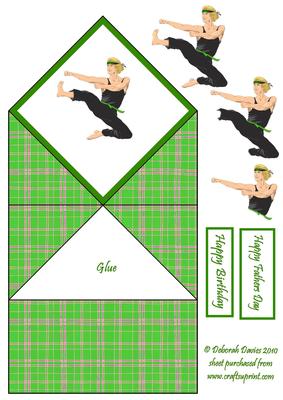 Green Karate Man Diamond Top