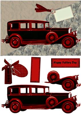 Elegant Vintage Car in Red