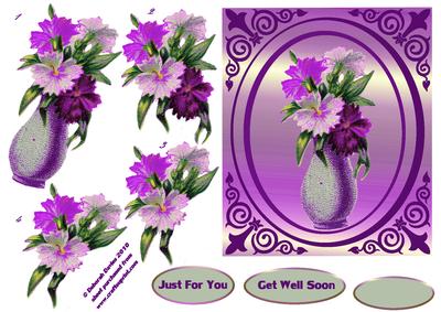Mauve Vintage Flowers