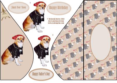 Biker Dog Teardrop Card