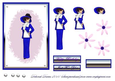 Blue Vintage Lady