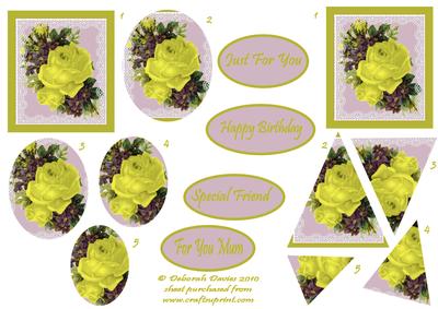Duo Floral Pyramids in Lemon