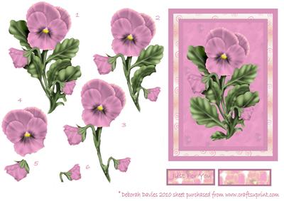 Pink Pansy Decoupage