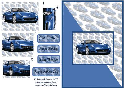 Blue Sports Car