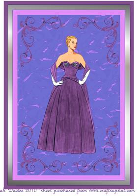 Vintage Elegant Lady in Mauve