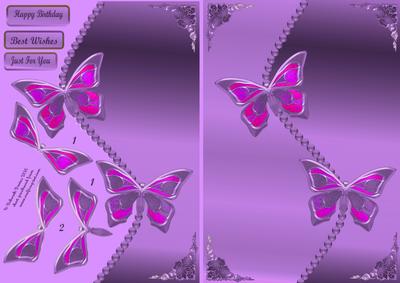 Metalic Lilac Butterflies
