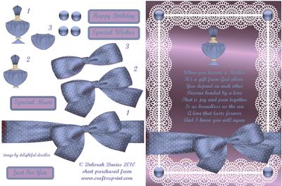 Special Mum Card in Blue