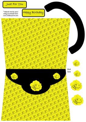Yellow Rose Handbag Card