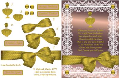 Gold Special Mum Verse Card