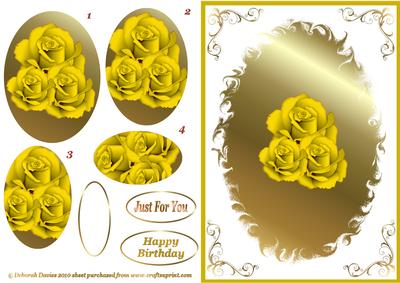 Yellow Roses with Pyramids