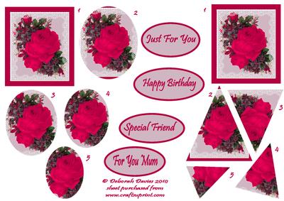 Red Duo Floral Pyramids