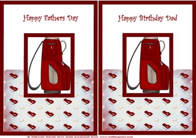 Red Golf Mad Dad Toppers